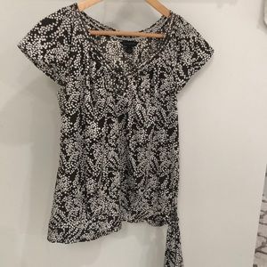 Banana Republic top with brown and white print